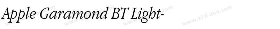 Apple Garamond BT Light字体转换